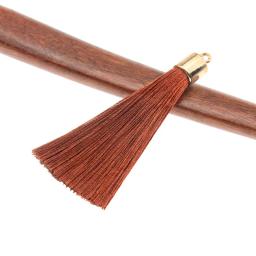 10 pçs de seda borla escova metal bonés borla encantos pingente diy jóias que faz brincos componentes acessórios material decorativo - Image 6