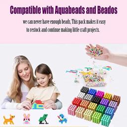 Conjunto de contas mágicas para crianças, brinquedo educativo, 3d, 5mm, 36 cores, 500pcs - Image 3