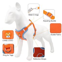 Ajustável Arnês e Trela Conjunto para Cães Pequenos e Médios, Colete de Arnês, Reflexivo Puppy Peito Strap, Pet Walking, Outdoor Supplies - Image 2