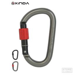 XINDA-Mosquetão para Escalada, Parafuso D-Shape, Gates Lock, Liga de Alumínio, SRT Montanhista, Equipamento ao ar livre, Ferramentas, 25kN - Image 1
