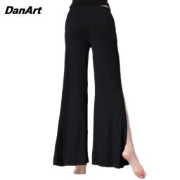 Roupas de prática do ventre dança moderna calças divididas yoga esporte calças macias senhoras dança treinamento terno adultos ginásio feminino - Image 5