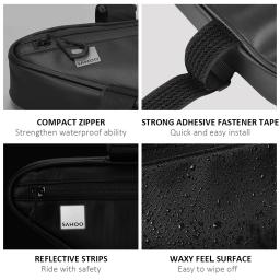 Sahoo bolsa para quadro de bicicleta, bolsa triangular à prova d'água para quadro frontal sob o tubo, bolsa de armazenamento de grande capacidade, acessórios de ciclismo - Image 6