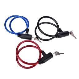 Bicicleta e trava de segurança Scooter com 2 chaves, cabo anti-roubo, bicicleta cabo, ciclismo, 8x640mm, 1 pc - Image 2