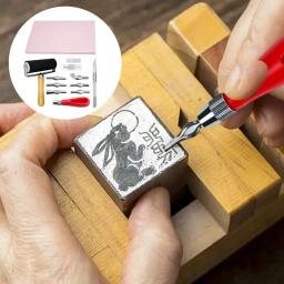 Bloco de borracha carimbo escultura blocos com ferramentas cortador, rolo Brayer para impressão e mais artesanato, 1 conjunto - Image 3