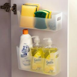 WORTHBUY-Multifuncional Wall-Mounted Armário De Plástico, Caixa De Armazenamento, Acessórios De Cozinha, Punch Free - Image 3
