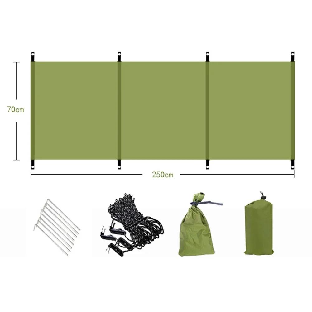 Parabrisas ao ar livre portátil tela de privacidade para acampamento piquenique churrasco verde amarelo branco acampamento pára-brisas - Image 1