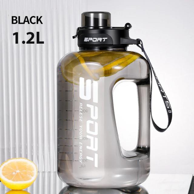 Garrafa de Água Esportiva com Balança para Homens - Ideal para Ginástica, Ciclismo e Acampamento (1.2L, 1.7L, 2.5L)
