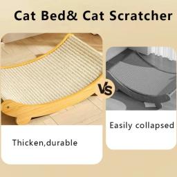 Multifuncional gato de madeira arranhando almofadas, cama de dormir, destacável, resistente ao desgaste, gatinho moagem brinquedos, gatos arranhar placa - Image 4