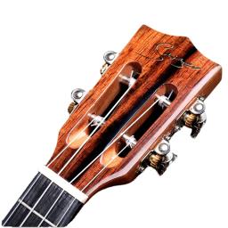 Todo o Ebony Ukulele Guitar, Mini Soprano elétrico Concert Tenor, 4 cordas, guitarra de viagem Pickup, 4 cordas, 21 ", 24", 26" - Image 5