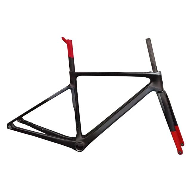 Quadro Bicicleta Estrada Carbono V4RS T1100 Clássico Vermelho/Preto c/ Garfo e Acessórios