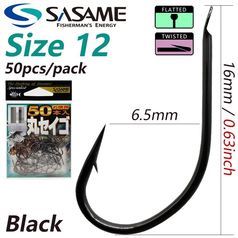 Japansabame 50 pçs maruseigo gancho de pesca aço alto carbono anzol haste longa farpado água salgada assessories pesca equipamento peixe - Image 1