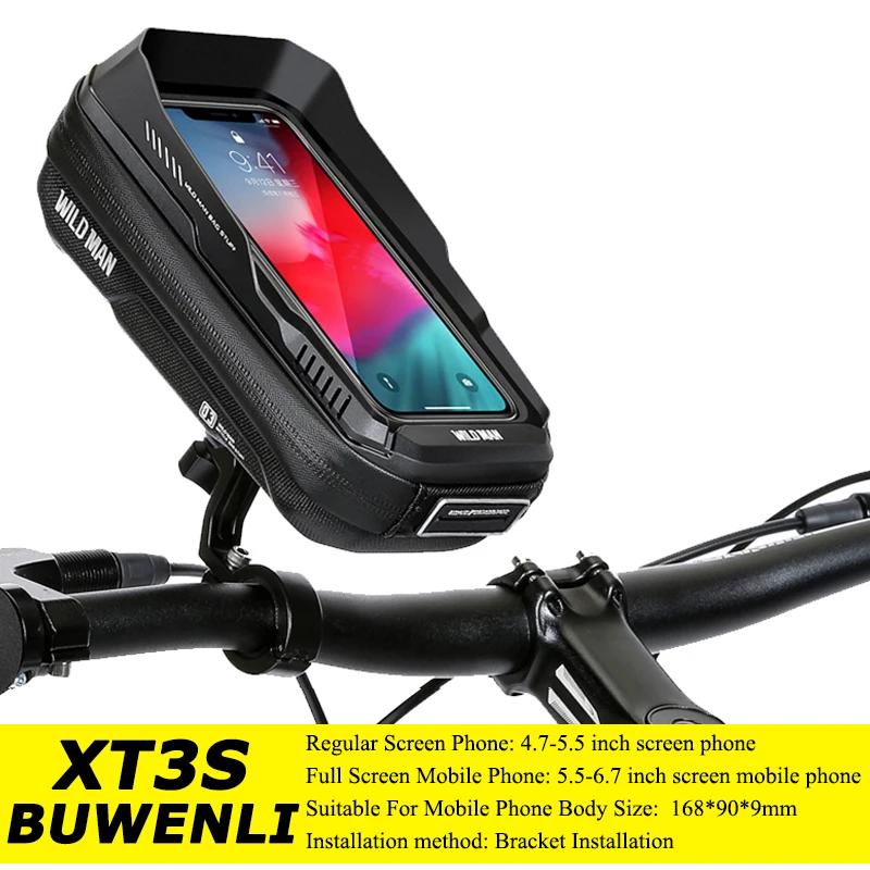 SELVAGEM MAN-Rainproof Hard Shell Bike Bag, Caso Titular do telefone da bicicleta, Touch Screen, Ciclismo Bag, MTB Acessórios, 6.7 Polegada - Image 1