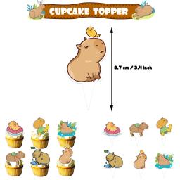 Kit de balão pastel capivara, balões de animais fofos, decorações de aniversário, fundo temático, doce aniversário - Image 5