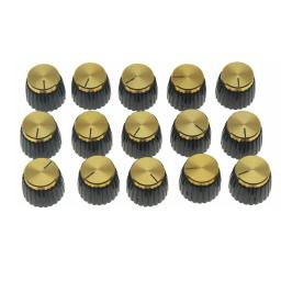 Amplificador de guitarra AMP com tampa de alumínio, empurrar botões, preto, ouro, Top Fits, Marshall, panelas, amplificadores, 15pcs, diâmetro 6mm - Image 2