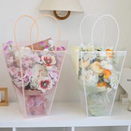 Portátil Flor Sacola, PVC Transparente, Rose Bouquet, Sacos De Embrulho, Caixas De Presente, Casamento, Festa De Aniversário, Embalagem Decoração - Image 1