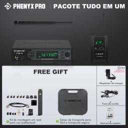 Sistema de monitor intra-auricular estéreo sem fio UHF Phenyx Pro, IEM sem fio, frequência selecionável de banda de 500 MHz, operação montável em rack para palco, estúdio, exposição, palestra, discurso (PTM-10) - Image 6