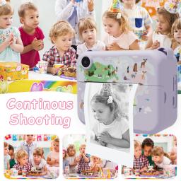 Mini Câmera de Vídeo Digital para Crianças, Impressão Instantânea, Papel Térmico, Brinquedos Educativos, Aniversário e Presente de Natal - Image 3