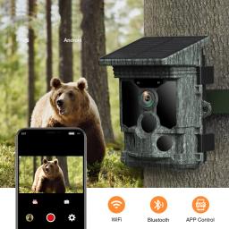 SunGusOutdoors 4K 46MP Solar Powered Wildlife Game Trail Camera Traps com WiFi App, IP66 à prova d'água para caça, segurança doméstica - Image 3