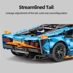 MOC-Blocos de Construção de Carros Esportivos Brinquedos Para Adultos, Kits 1:14, Conjunto De Carros De Corrida, Natal, Dia Das Bruxas, Páscoa - Image 3