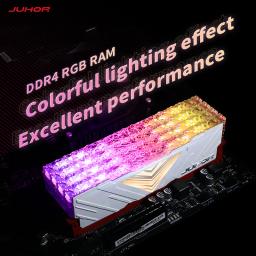   JUHOR RGB DDR4 8GB 16GB 3200MHz 3600MHz ddr4 32GB (16GBX2) RGB Desktop UDIMM Memória ram - Image 2