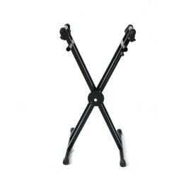 Suporte dobrável de tubo duplo para teclado eletrônico, acessórios para instrumentos musicais, elevação em forma de x, novo, 95cm-120cm - Image 3