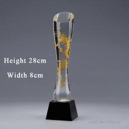 Troféu Base de Cristal, Criativo, Transparente, Troféu, Lettering, Prêmio, Presente Comemorativo, Decoração, Preto - Image 6