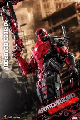 HOTTOYS-Boneca Colecionável Armorizada Deadpool Alloy, HT CMS09D42, Die-Cast, Escala 1:6, 32.5cm Edição Colecionável, Original - Image 3