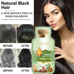 Shampoo de tintura natural de ervas naturais, 5 minutos, muda a cor do cabelo, reparo não irritante, cinza e branco, cuidados com os cabelos para homens e mulheres - Image 4