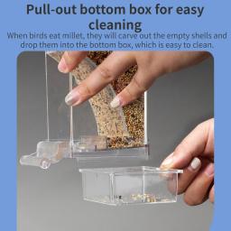 Alimentador automático do pássaro para pássaros do animal de estimação, conveniente e fácil de usar, 1Pc - Image 4