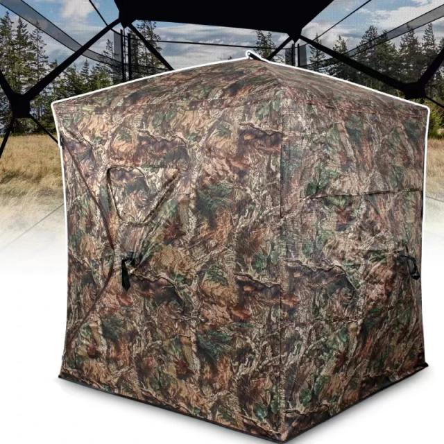 Barraca Portátil de Camuflagem Ultra Leve para Acampamento ao Ar Livre - 270 Graus de Visão para 2 a 3 Pessoas