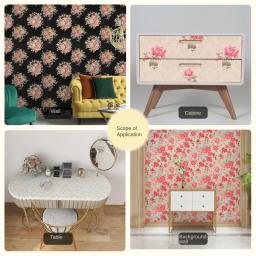 Estilo Europeu auto-adesivo impermeável Wallpaper, Flores Contact Paper, Decoração para casa Adesivos, Sala e Quarto - Image 2