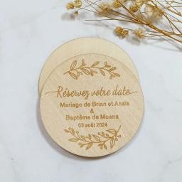 Ímãs De Madeira Do Refrigerador, Salve a Data, Presente De Casamento Gravado, Convite, Presentes Do Convidado - Image 4