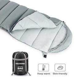 PACOONE-saco de dormir duplo ao ar livre, algodão leve, quente, lavável, camping, viagens, novo - Image 3