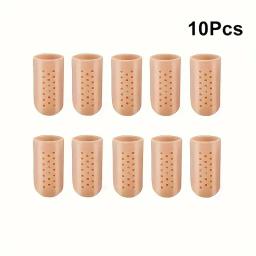 Protetor de dedo com furos, Anti Wear Protective Gear, Silicone Toe Protection Cover, respirável, macio, 10pcs - Image 6