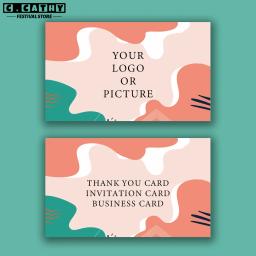 Cartões personalizados para pequenas empresas, logotipo personalizado, convite de casamento, cartão de aniversário, cartão postal, pacote de presente, obrigado - Image 1