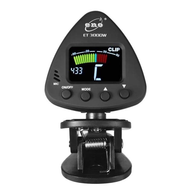 Flauta Afinadora ENO com Mic e Clip-On para Sopro: Suporte para Saxofone, Clarinete e Trompete ET3000W