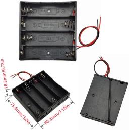 3 pçs 18650 caixa de suporte de bateria 1 slot 3.7v caixa de armazenamento de bateria 1/2/3/4 recipiente de plástico de célula com conectar fios pretos vermelhos - Image 5