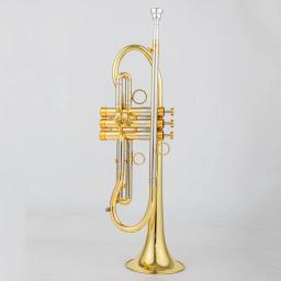 Trompete profissional com caso, Bb Tune Brass, superfície banhada a ouro, instrumentos musicais profissionais, personalização avançada - Image 2