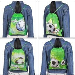 3 peças crianças saco de futebol drawstring festa esportes armazenamento carry futebol mochila bola titular fitness organizar - Image 2