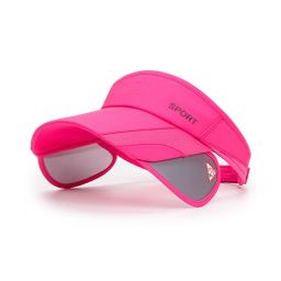 Chapéus de sol esportivos de verão, homens e mulheres, viseira ajustável, proteção uv, topo vazio, tênis, golfe, corrida, ciclismo, protetor solar - Image 5