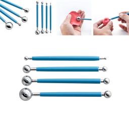 24 pçs ferramentas de argila de polímero kit de ferramentas de argila cerâmica kits de ferramentas de escultura de argila kits de ferramentas de argila seca ao ar para adultos desenho pontilhando - Image 4