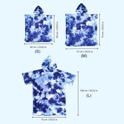 Toalha poncho de surf, Esportes Aquáticos Multifuncionais, Robe com capuz, Tecido de microfibra, Tie-Dry, Bolsos grandes para surfista - Image 5