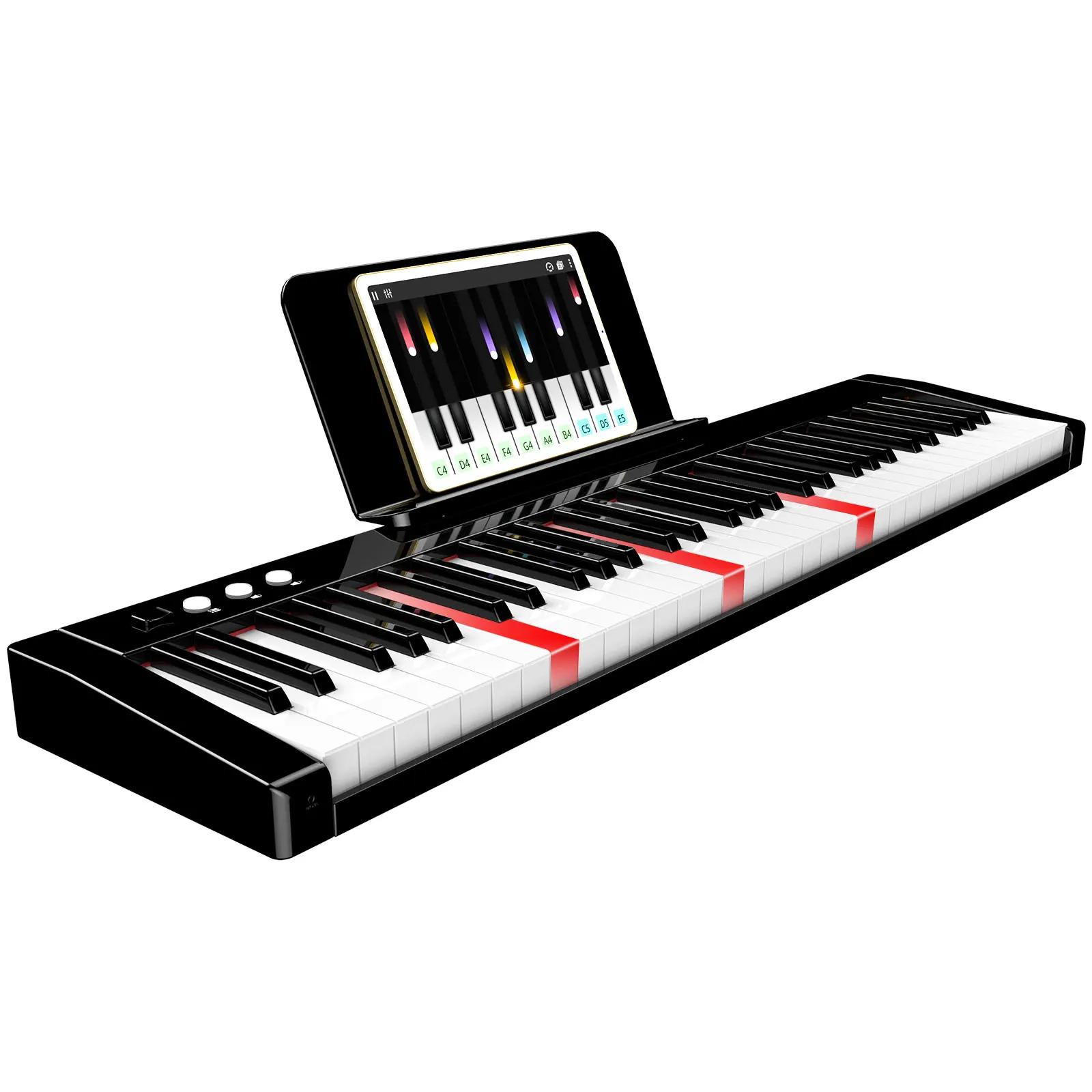 TERENCE TS01 Teclado elétrico multifuncional de 61 teclas Piano 1800mAh Bateria Suporte iluminado e interface USB MIDI - Image 1