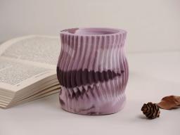 Silicone Rodada Stripe Vela Jar Moldes, DIY Cimento Gesso Caixa De Armazenamento, Molde De Cerâmica, Arte Concreta, Suprimentos Decoração, Garrafa, Decoração - Image 5