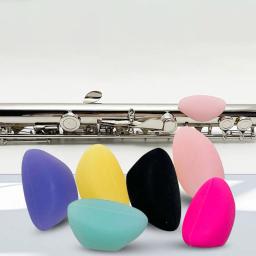Silicone Flauta Mão Resto para Iniciantes, Dedo Protect Sleeve, Localizador Peças de Manutenção, Novato Musical Performance, 1Pc - Image 1