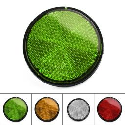 Refletor plástico redondo para bicicleta e motos, Acessório reflexivo para bicicleta, Segurança noturna ciclismo, 1pc - Image 2