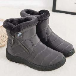 Botas femininas de neve confortáveis botas femininas à prova dwaterproof água sapatos com zíper mulher pele macia botas de inverno botas mujer - Image 2