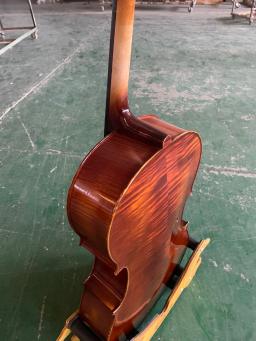 O violoncelo 4/4 é feito à mão de madeira de bordo, com padrão de pele tigre nas costas Artesanato exclusivo, requintado - Image 4