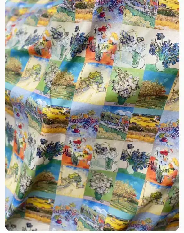 Impressão Digital em Tela de Algodão com Pintura a Óleo: Moda Verão Estilosa