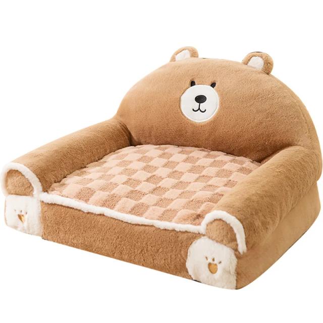 Cama Ultra Macia e Antiderrapante para Cães Pequenos e Médios e GatosAconchegantes em Estilo Sofá